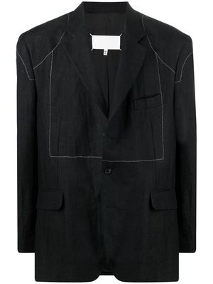 Maison Margiela exposed-stitch jacket - Black