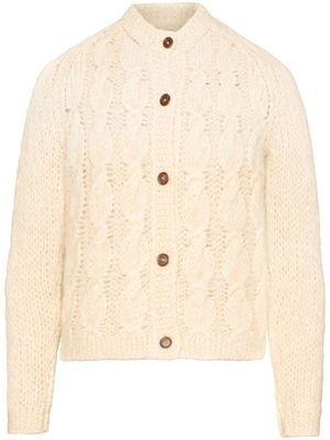 Maison Margiela faded cable-knit cardigan - Neutrals