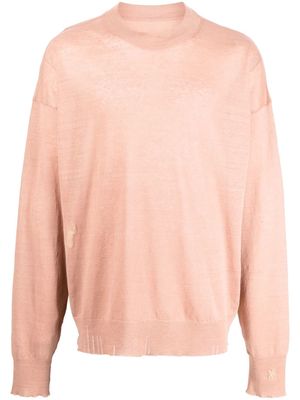 Maison Margiela fine-knit crew-neck jumper - Pink