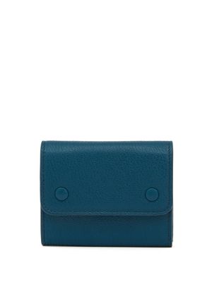 Maison Margiela folded four-stitch leather wallet - Blue