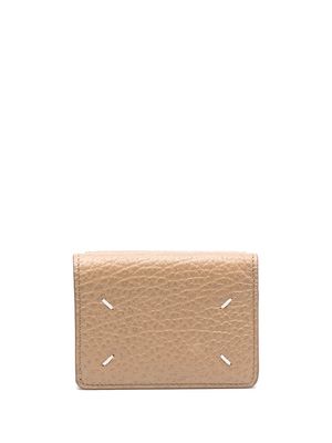 Maison Margiela four-stich tri-fold leather wallet - Neutrals