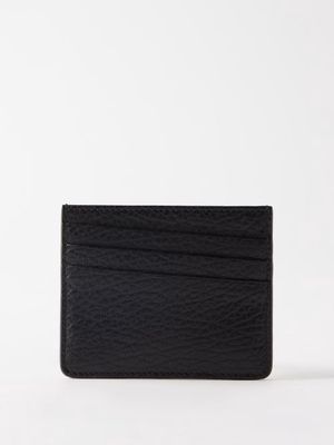 Maison Margiela - Four Stiches Grained Leather Cardholder - Mens - Black