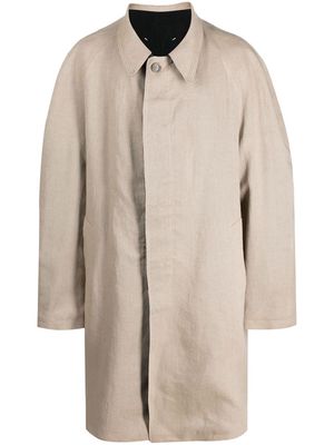 Maison Margiela four-stitch reversible duster coat - Neutrals