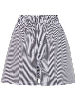 Maison Margiela four-stitch striped shorts - Black