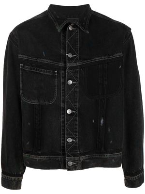 Maison Margiela Four-Stitch washed denim jacket - Black