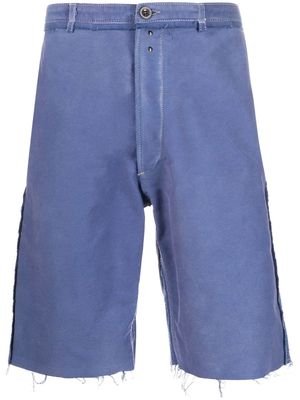 Maison Margiela frayed-edge bermuda shorts - Blue