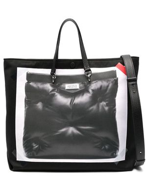 Maison Margiela Glam Slam trompe loeil-print tote bag - Black