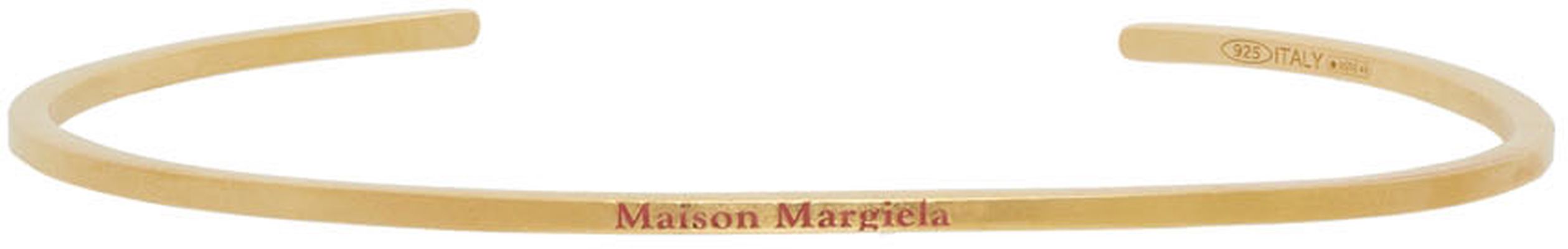 Maison Margiela Gold Thin Logo Bracelet