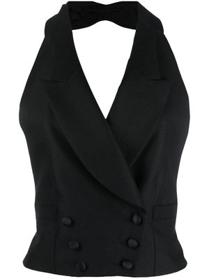 Maison Margiela halterneck double-breasted waistcoat - Black