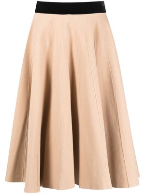 Maison Margiela high-waisted pleated maxi skirt - Neutrals