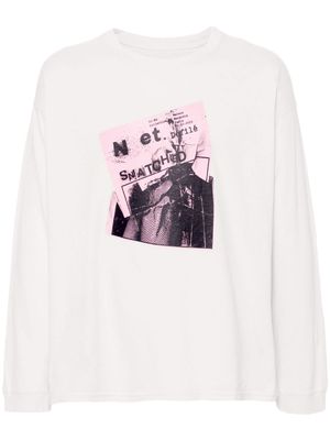 Maison Margiela Invitation-print cotton T-shirt - Neutrals