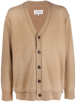 Maison Margiela knitted drop-shoulder cardigan - Neutrals