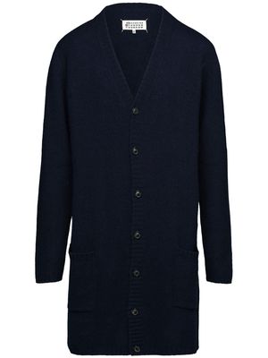 Maison Margiela knitted V-neck cardigan - Blue