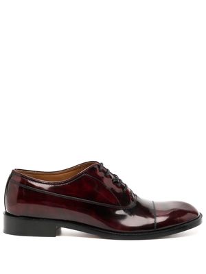 Maison Margiela lace-up leather Oxford shoes - Red