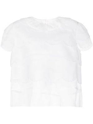 Maison Margiela layered silk blouse - White