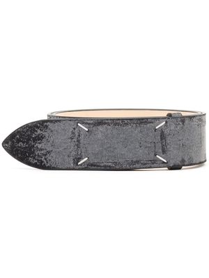 Maison Margiela leather logo belt - Black
