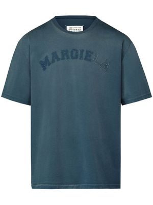 Maison Margiela logo-appliqué jersey T-shirt - Blue