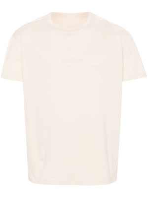 Maison Margiela logo-embroidered cotton T-shirt - Neutrals