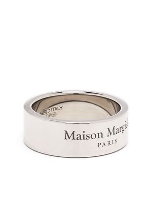 Maison Margiela logo-engraved flat-band ring - Silver