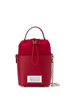 Maison Margiela logo patch bucket bag - Red