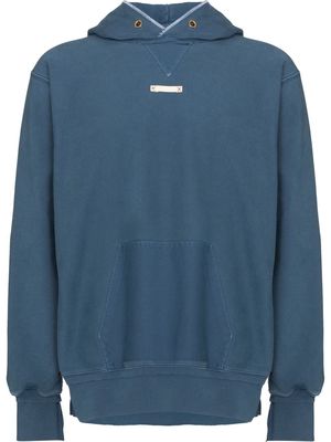 Maison Margiela logo print hoodie - Blue