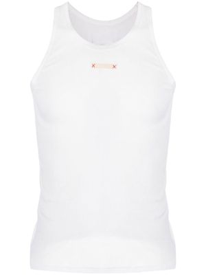 Maison Margiela logo-tag jersey vest - White