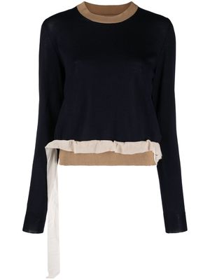Maison Margiela long-sleeve knitted jumper - Blue