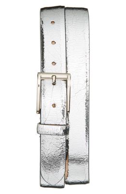 Maison Margiela Metallic Leather Belt in Silver