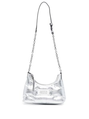 Maison Margiela metallic leather shoulder bag - Silver