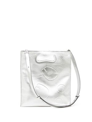 Maison Margiela metallic leather tote bag - Silver