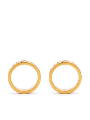 Maison Margiela Numbers engraved circle earrings - Gold