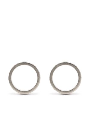 Maison Margiela Numbers engraved circle earrings - Silver