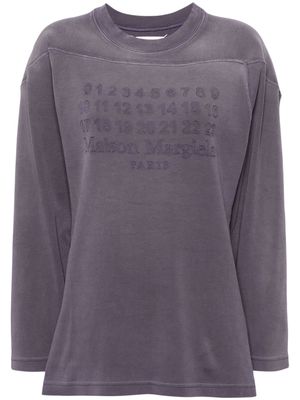 Maison Margiela Numbers logo cotton T-shirt - Purple