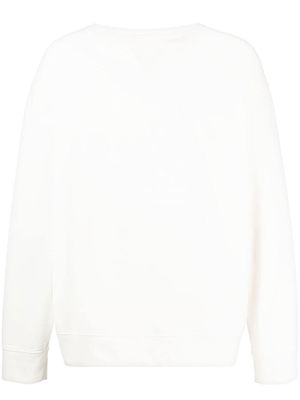 Maison Margiela numbers-print long-sleeve jumper - White