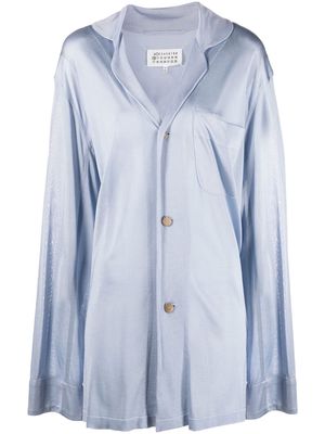 Maison Margiela oversized button-front blouse - Blue