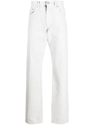 Maison Margiela painted-design straight-leg jeans - White