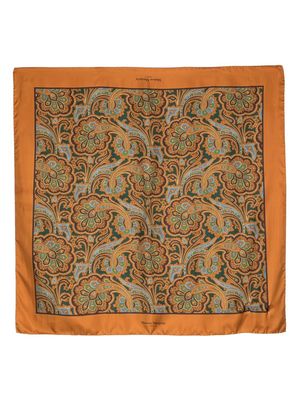 Maison Margiela paisley-print silk foulard - Orange
