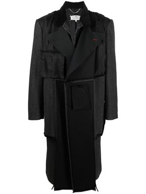 Maison Margiela panelled-design mid-length coat - Grey