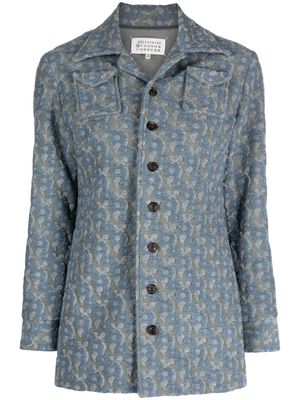 Maison Margiela patterned jacquard shirt jacket - Blue