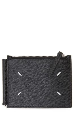 Maison Margiela Pebbled Leather Bifold Wallet in Black