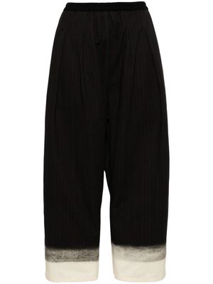 Maison Margiela pinstriped wide-leg trousers - Black