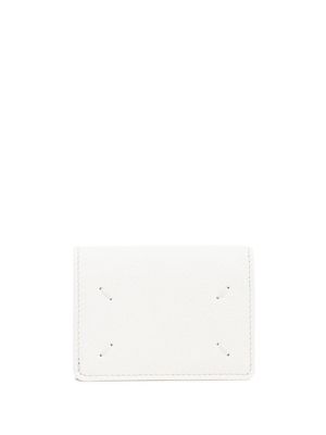 Maison Margiela press-stud leather wallet - White