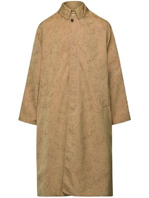 Maison Margiela printed single-breasted coat - Brown