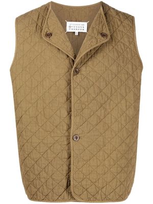 Maison Margiela quilted buttoned vest - Green