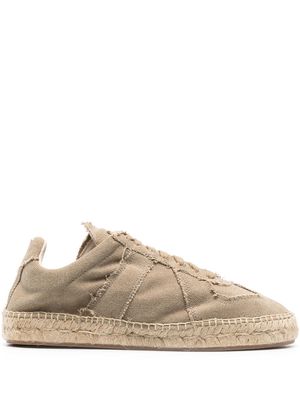 Maison Margiela raw-cut espadrille sole sneakers - Brown
