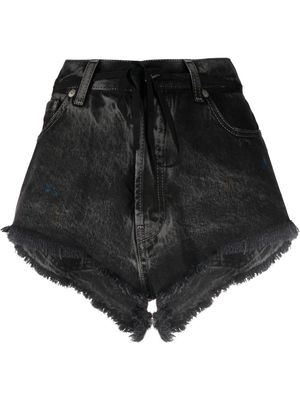 Maison Margiela raw-hem denim shorts - Black