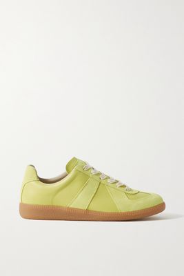 Maison Margiela - Replica Leather And Suede Sneakers - Yellow