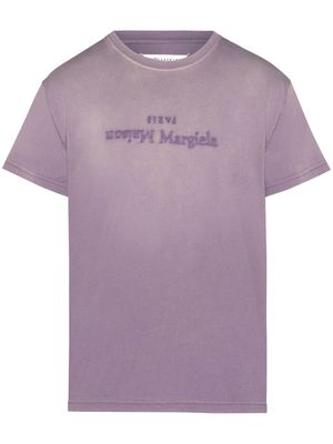 Maison Margiela Reverse logo-print cotton T-shirt - Purple
