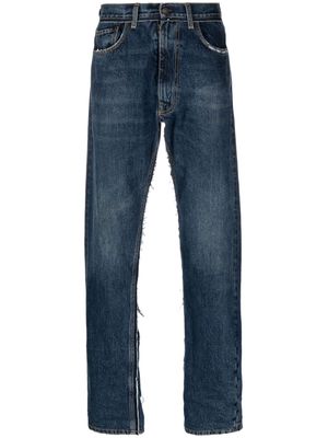 Maison Margiela ripped straight-leg jeans - Blue