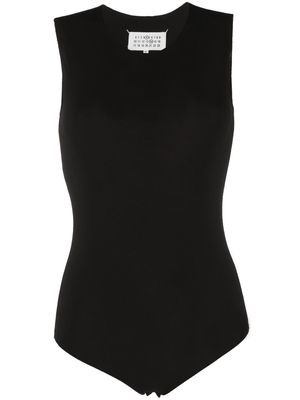 Maison Margiela round-neck sleeveless bodysuit - Black